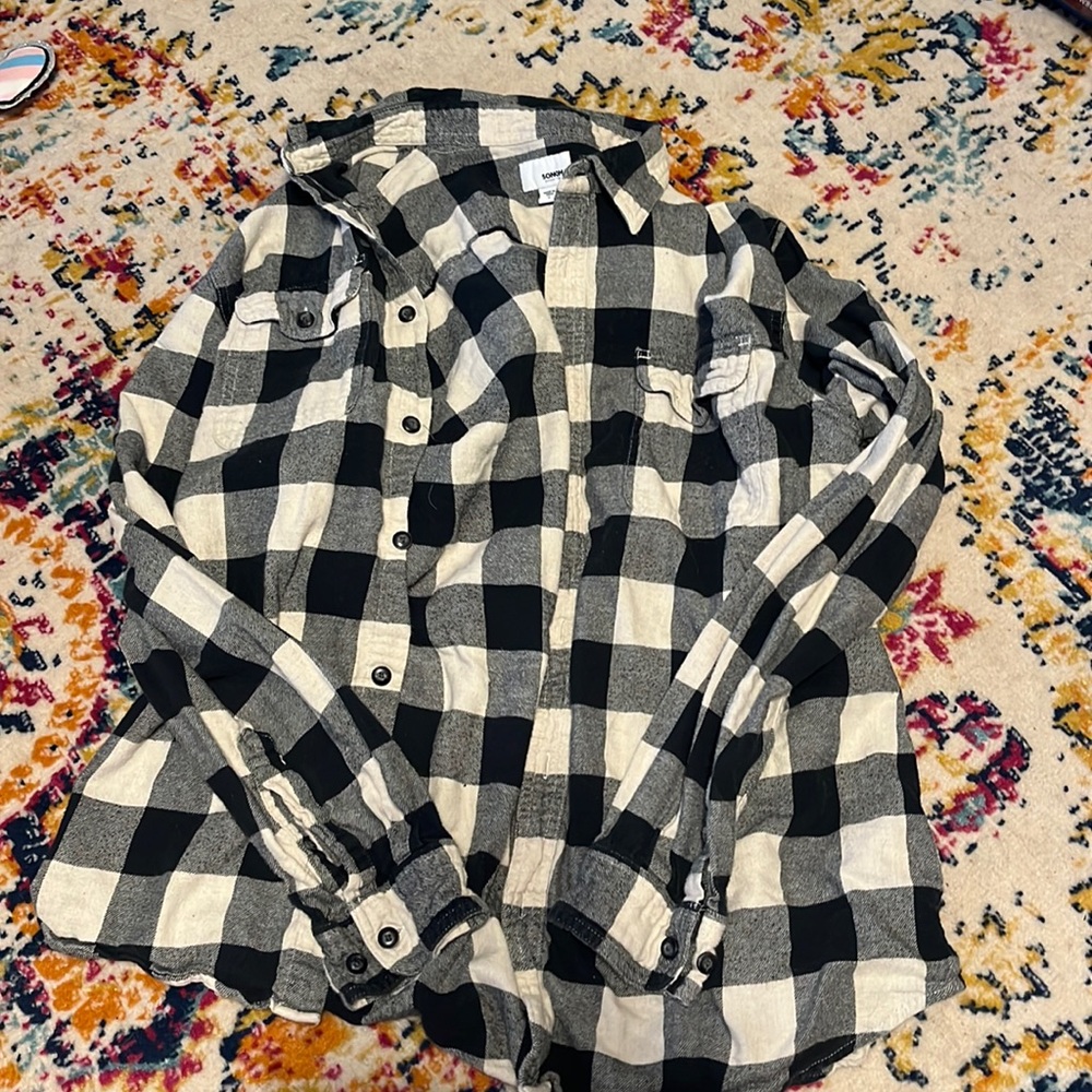 Black and white flannel